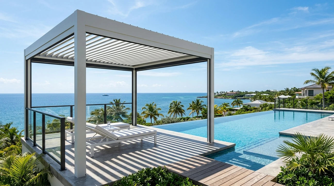 Bodrum Villa Havuz Başı Bioklimatik Pergole